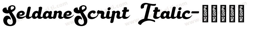 SeldaneScript Italic字体转换